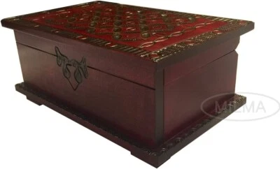 Celtic Box Handmade Wood Secret Opening Celtic Trick Puzzle Keepsake from Poland - Image 1 of 4