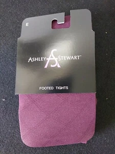 Ashley Stewart Footed Tights - Wine - Size E - MSRP $12.50 (NEW) - Picture 1 of 3