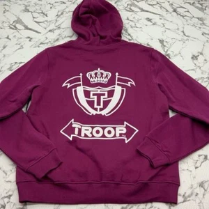 Men's Troop Purple | White Fashion Pull Over Hoodie NWT - Picture 1 of 3