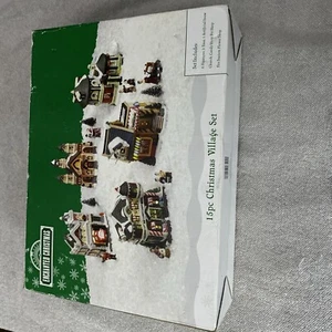 Enchanted Christmas. Hand Painted Christmas Village Set Missing Small Figures 4” - Picture 1 of 8
