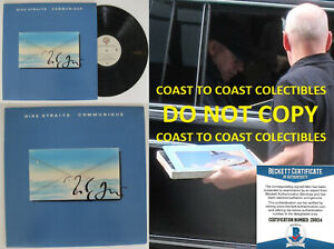 Mark Knopfler autographed Dire Straits Communique album vinyl COA Proof Beckett