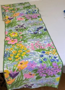 Vintage Mid Century Modern Floral Tischläufer ZZ408 - Bild 1 von 5