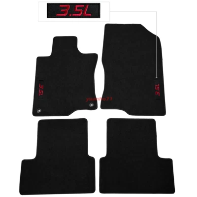 For 09-14 Acura TSX Floor Mats Carpets Non Slip Black Nylon Front & Rear w/ 3.5L Foto 1 de 3