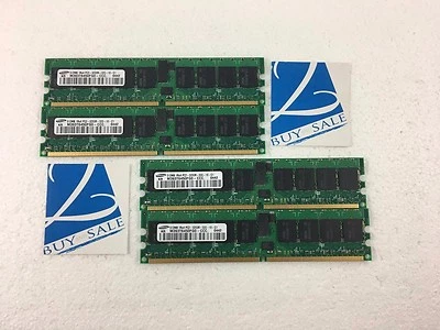 Lot of 2 - Samsung 	M393T6450FG0-CCC 512MB PC2-3200R-10-C1 DIMM Memory - Image 1 of 3