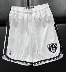 Authentic Brooklyn Nets L +2 Adidas NBA Team Issued Game Shorts Size Large White - Picture 1 of 8