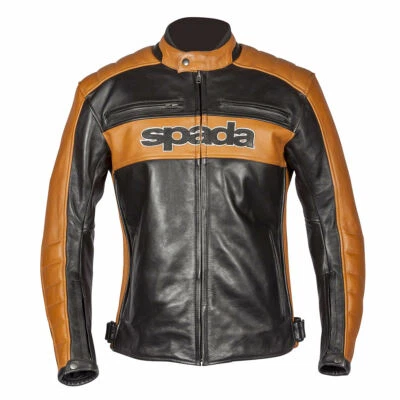 SPADA TURISMO LEDER MOTORRAD MOTORRADJACKE SCHWARZ & GOLD ALLE GRÖSSEN