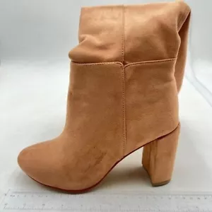 Nude Over The Knee Chunky High Heels Stretch Thigh High Long Boot Winter Warm - Picture 1 of 7
