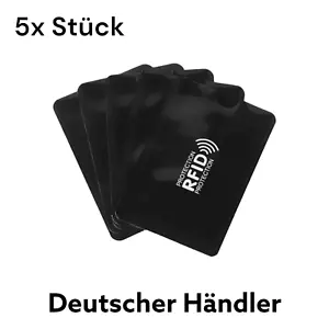 5x RFID Schutzhülle Blocker NFC Datenschutz EC Karte Kreditkarten Schwarz - Bild 1 von 3