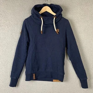 Naketano Hoodie Pullover Brave New World Womens Medium Navy Preppy Rope Nautical - Picture 1 of 14