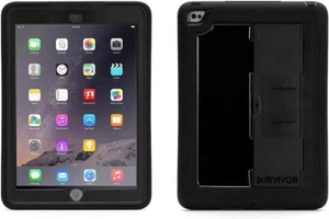 Griffin Survivor Slim Case for iPad Air 2 Black Full Cover with Built in Screen - Picture 1 of 2