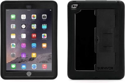 Griffin Survivor Slim Case for iPad Air 2 Black Full Cover with Built in Screen - Image 1 of 2