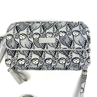 Vera Bradley All In One Owls Crossbody Wallet Purse Bag Quilted Travel RFID - Image 1 of 4