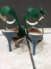 Mermaid slingback kitten heels with sparkly heel and purple shell - Uk size 6.5