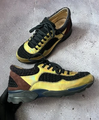 Chanel Multicolor Tweed, Cuero y Gamuza CC Mujer’s Tenis EU 37,5/US 7,5 Foto 1 de 4