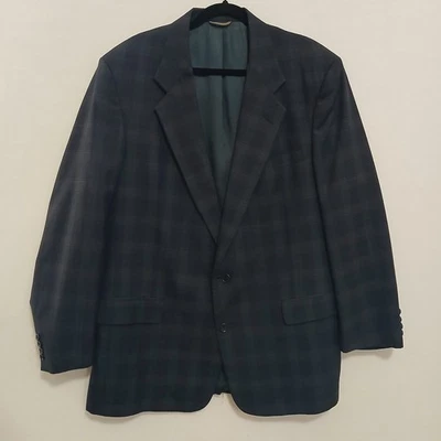 Chaqueta Blazer De Colección Christian Dior Monsieur Para Hombre Azul Marino Oscuro A Cuadros 48R #629 Foto 1 de 4