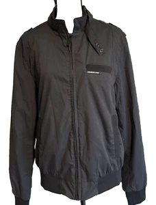 Vintage Members Only Jacket Mens Size Small Black Full Zip - Picture 1 of 10