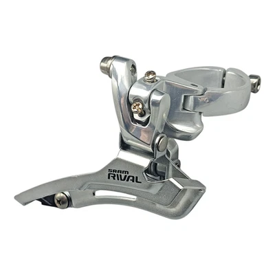 SRAM Rival Derailleur 2 x 10 High Clamp 1 3/8in Tall " Bottom " Pull Silver New - Image 1 of 4