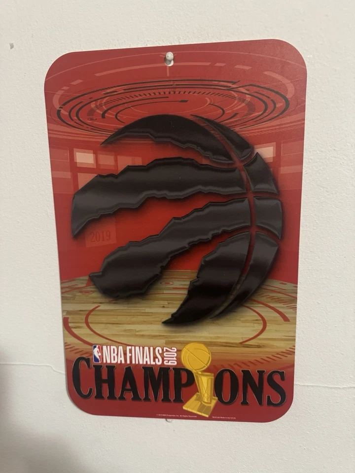 Toronto Raptors 2019 NBA Finals Champions Plastic Wall Sign (11"x17") WINCRAFT - Image 1 of 1