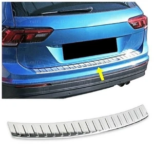For VW TIGUAN 2018-2024 Chrome Rear Bumper Protector (GLOSSY) Stainless STEEL - Picture 1 of 13