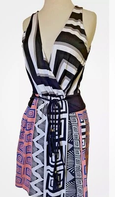 Vestido envolvente de jersey de seda Diane Von Furstenberg DVF Oblixe para mujer M z. M Foto 1 de 3