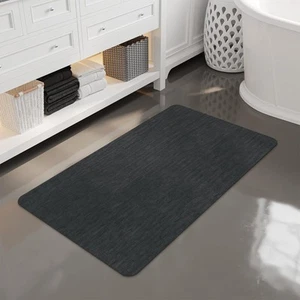 Bath Mat, Ultra Absorbent Quick Dry Bathroom Floor Mats-Rubber Non-Slip Thin ... - Picture 1 of 7