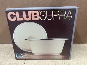 NOS Vintage Club Supra Cast Aluminum 8 QT Dutch Oven Stock Pot W/ Lid Mushroom - Picture 1 of 6