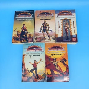 Dark Sun Prism Pentad 1990s Troy Denning lot x5 Dungeons Dragons TSR fantasy - Picture 1 of 10