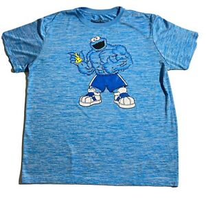 Camisa de cuadros de Elmo país Para Hombres Camiseta Azul TV con licencia oficial Grande