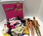 Vintage 1980’s Barbie Ken Doll Lot Case & Clothing AS IS