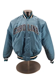 Vintage 80s NCAA Starter University OfNorth Carolina Satin Jacket Sz Large - Picture 1 of 10