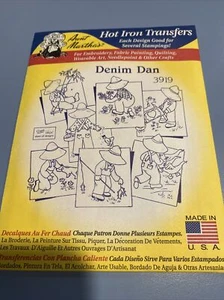 Aunt Marthas 3919- Denim Dan Embroidery Transfer Pattern - Picture 1 of 2