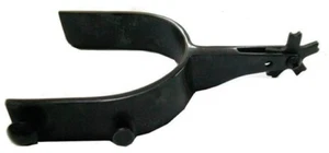 AHEquine Black Steel 15 Degree Rough Stock Spurs (Pair) 258-032 - Picture 1 of 1