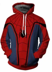 Marvel Avengers Spider Man Boys Hoodie Sweatshirt Cartoon Men Sweater Cosplay - Picture 1 of 2