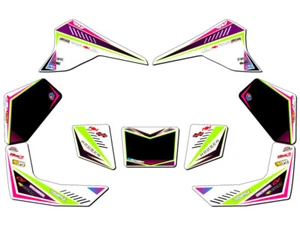 All Years LT 80 SURGE Pink Senge Graphics Kit Compatible with Suzuki - Picture 1 of 7