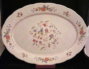 Lenox Carillon a Vento 16" Piatto Ovale per Carne o Servizio Fiori - Foto 1 di 2