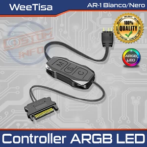 ARGB Mini Controller 5V 3 Pin SATA mit doppelseitigem Kleber für Lüfter und LED-Streifen - Bild 1 von 9