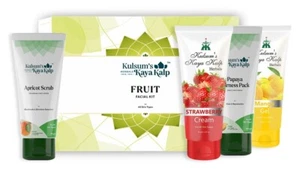 KULSUM'S KAYA KALP FRUIT FACIAL KIT REJUVINATES AND REVITALIZES SKIN (SET OF 4) - Picture 1 of 1