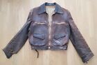 Circa 40'S Blouson Cuir De Type Cycliste Adopté Par Les Pilotes Luftwaffe Ww2