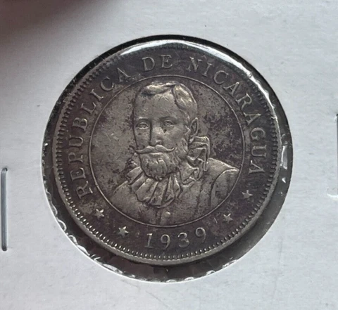 1939 Nicaragua 50 Centavos  bg Cover