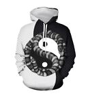 White Sea Snake Casual Women Men 3D Print Hoodies Pullovear Sweatshirts