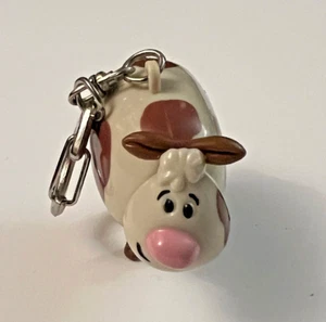 Vintage Brown Spotted Cow That Poops 6 Pellets Keychain Key Ring ๐ - Picture 1 of 8