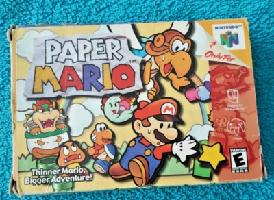 Paper Mario Nintendo 64 N64 Complete CIB Manual Box - Image 1 of 3