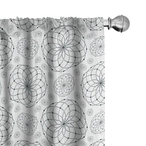 Heilige Geometrie Mikrofaser Vorhänge Circular Gepunktete Kunst - Bild 1 von 19