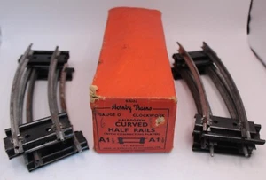 HORNBY CLOCKWORK O Gauge Track 6 x Curved Half Rails 1ft Radius Orange Box - Picture 1 of 3