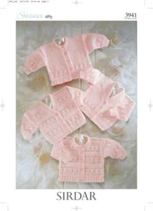 Sirdar Knitting Pattern - Snuggly 4 Ply, Cardigans 3941 - Imagen 1 de 1