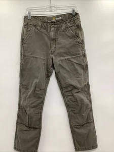 Pantalones Carhartt Hombres Utilitarios Doble Frente Calce Relajado Resistente Flexible Gris Talla 32x32 - Imagen 1 de 13