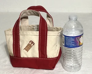 Vintage L.L.Bean Micro Mini Boat and Tote Bag Red White Winter Sled Preppy - Picture 1 of 14