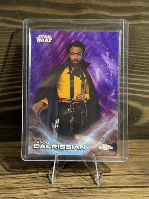 2025 Topps Chrome Star Wars Lando Calrissian Purple Refractor /75 #CE-34 - Image 1 of 3