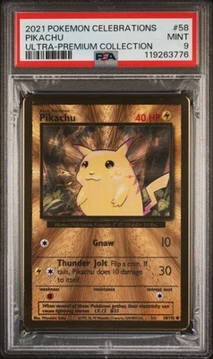 PSA 9- 2021 Pokemon Celebrations UPC PIKACHU Gold Metal Card #58 (3776) - Image 1 of 2