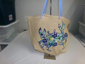 Vera Bradley große Strandtasche Stroh GUC - Bild 1 von 4